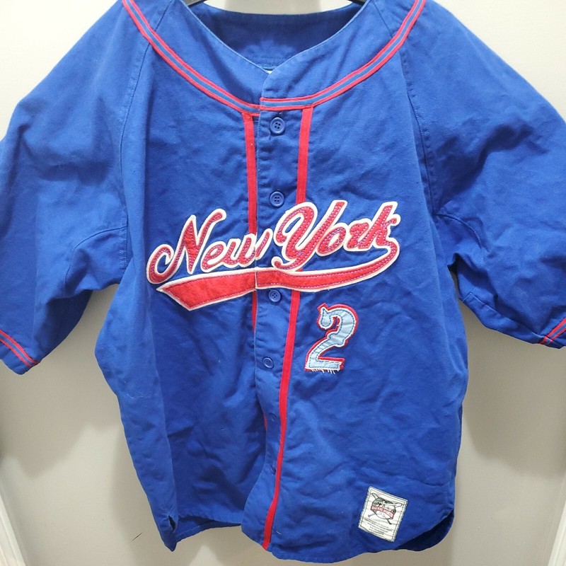 NYC 212 Team Sports New York Men's Jersey Sewn Letters Size XL Blue EUC gallery