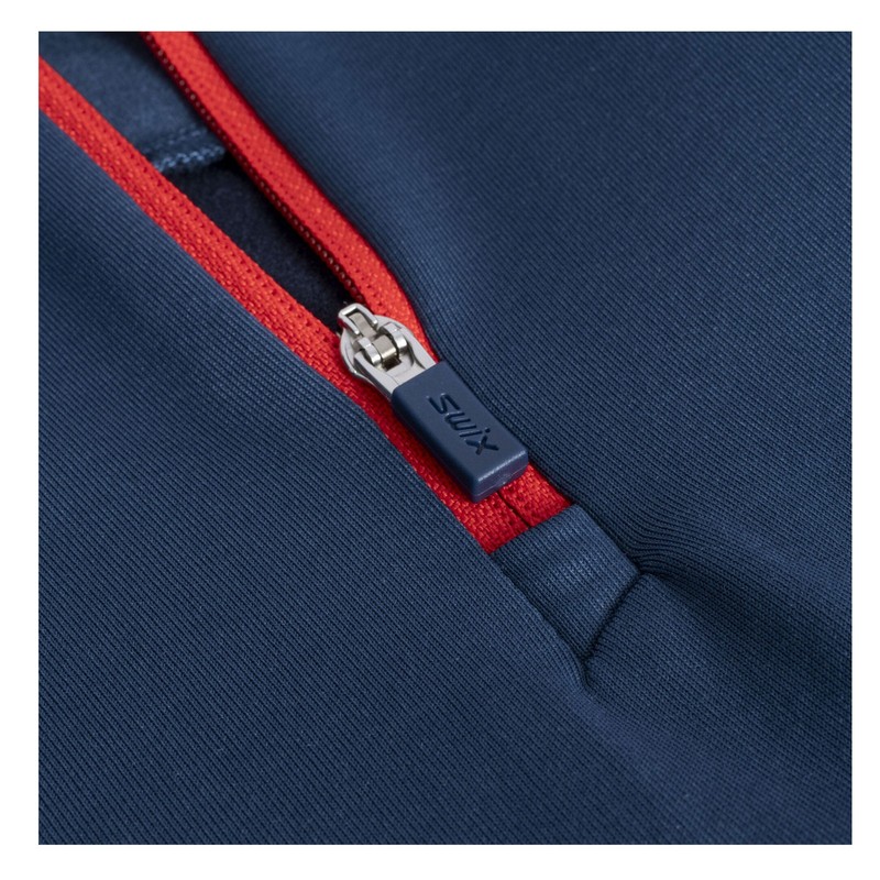 SWIX Men's Infinity Light Half Zip Lake Blue/Dark Navy Shirt (10153-24-75404) gallery
