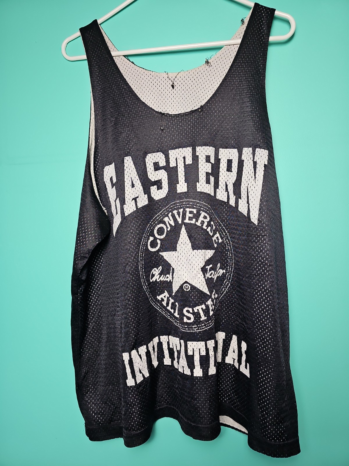 Vintage Eastern Invitational Converse Reversible Basketball Jersey 1980s gallery