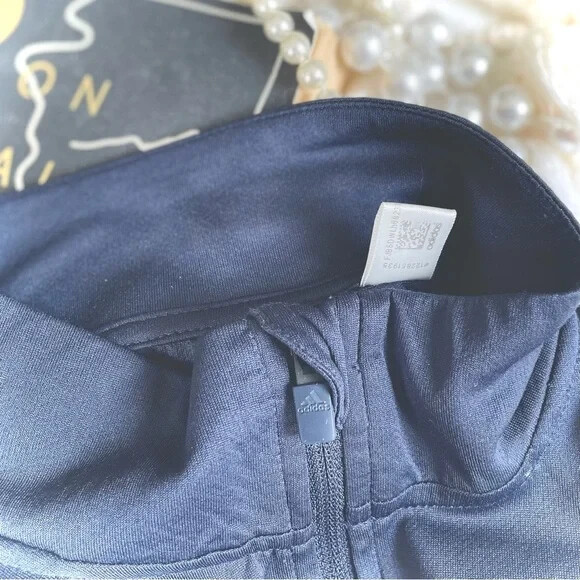 ADIDAS | L | Men’s FREELIFT Climalite Navy Blue 1/4 Zip Tech Pullover MSRP$69 gallery