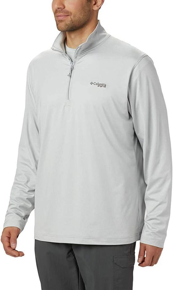 Columbia Men’s Slack Tide 1/4 Zip Pullover Top Cool Grey Heather Size M