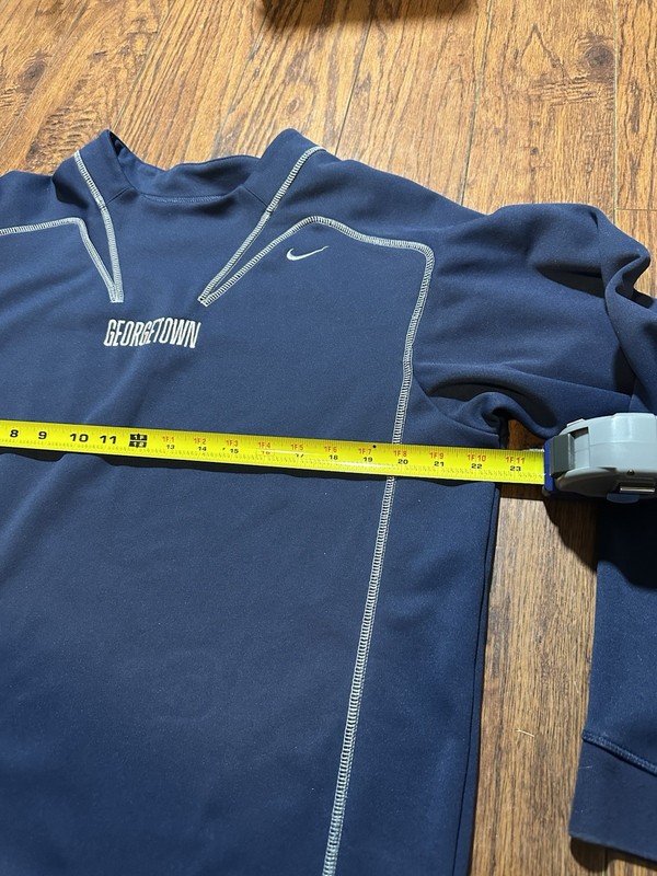 VTG Nike Warmup Shirt Mens M Blue Georgetown University Hoyas Logo 90s gallery