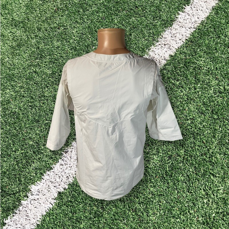 MEN Nike Hot Baseball Jacket WHITE 3/4 Sleeve Pullover Size MEDIUM 897383-100 XS gallery