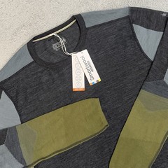 Smartwool Intraknit Shirt XL Charcoal Winter Moss Long Sleeve Thermal Base Layer