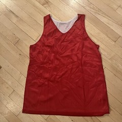 TEAMWORK Reversible Basketball Blank Team Mesh Jersey Red White Tank Men’s XL