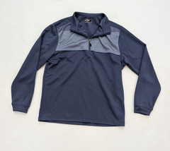 Bolle Men’s 1/4 Zip Athletic Shirt Top Blue Size M Classic Pullover Sweater