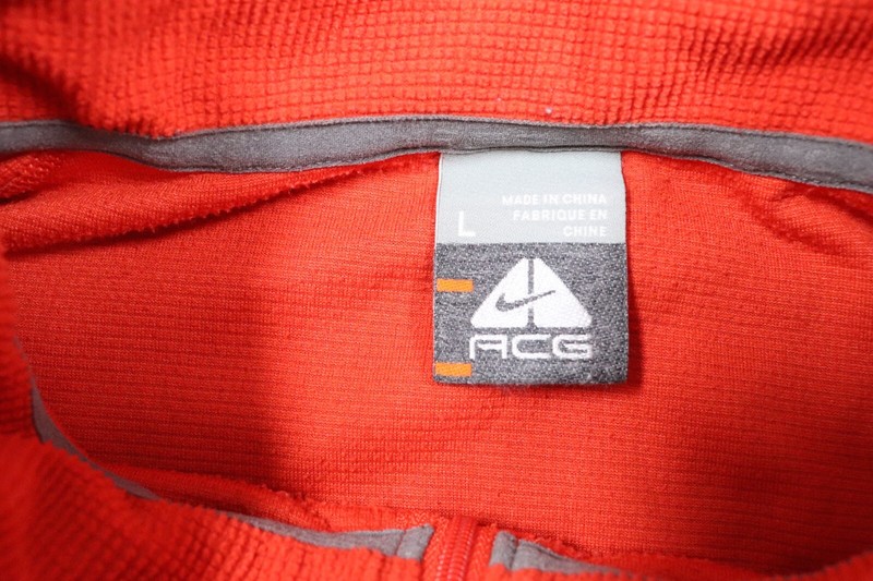 VTG Nike ACG Base Layer Orange Terrycloth Long-sleeve Thermal Shirt Men's Large gallery