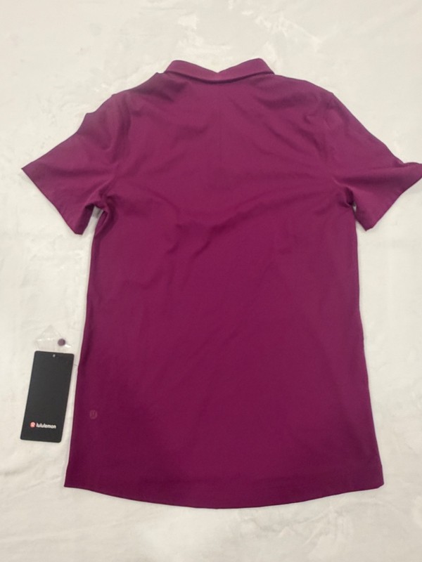 Lululemon Mens ShowZero SlimFit Polo Shirt Sz Small CHLR Purple gallery