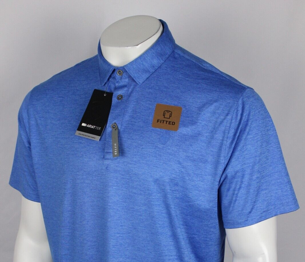 Ariat Men's Polo AriatTek Charger 2.0 Fitted Short Sleeve Shirt Small S Seascape gallery