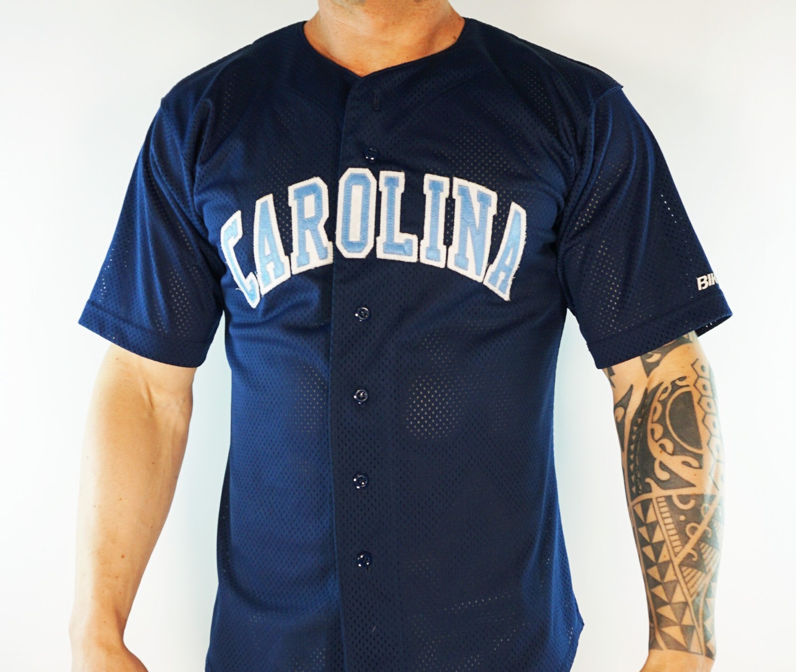 MEN'S "CAROLINA" BLUE BASEBALL SHIRT SIZE M gallery