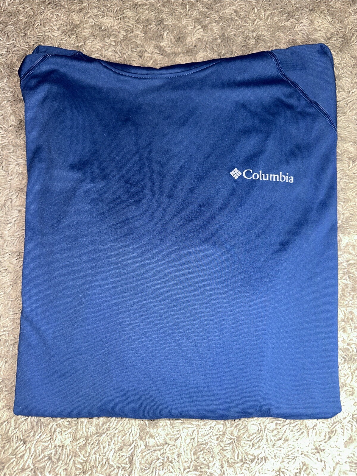 Men's Columbia Navy Blue Digby Island EXS Funnel Sun Shirt Size XLarge MSRP $60 gallery