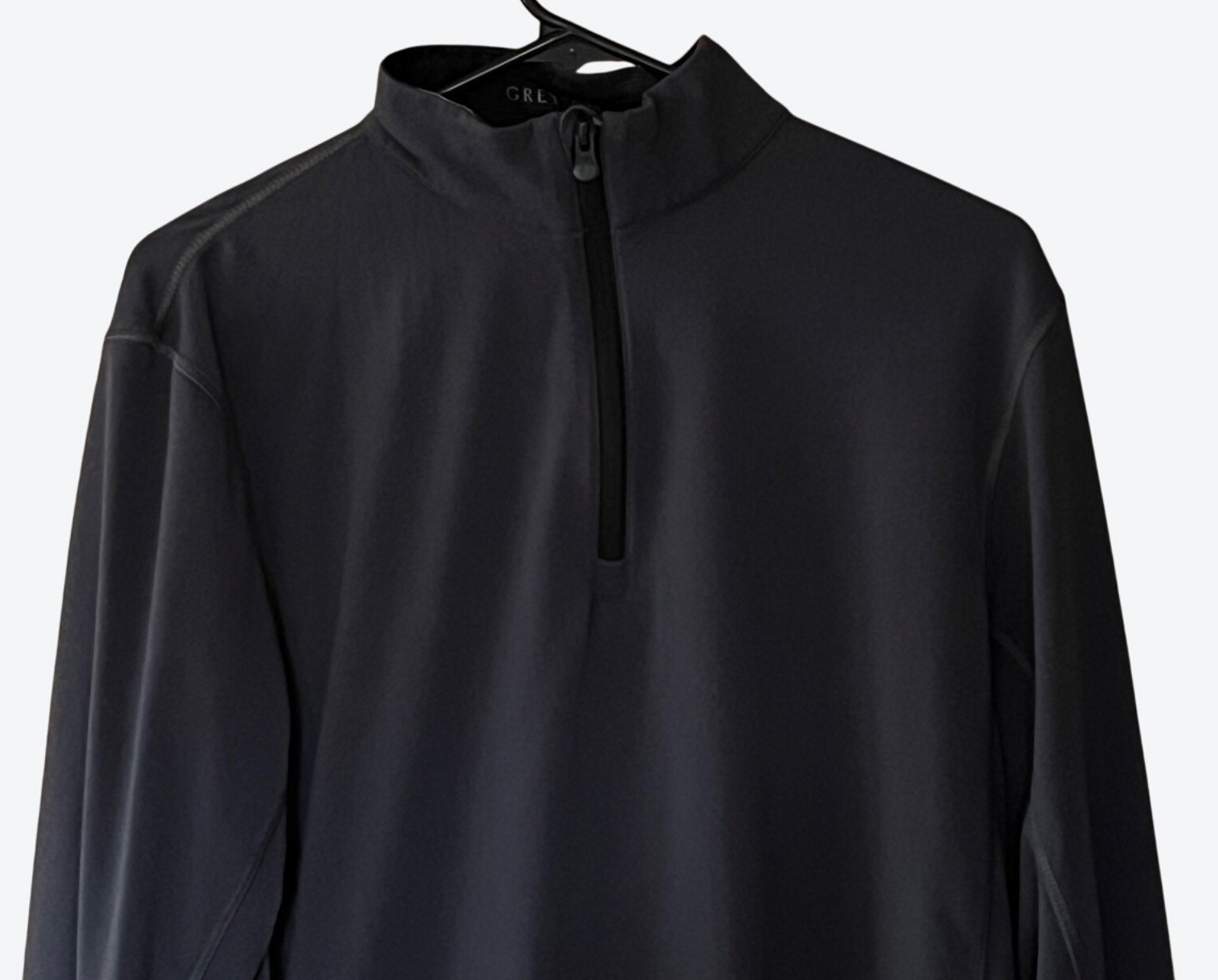 Greyson Mens Small Sequoia Midweight Performance Quarter-Zip Charcoal Gray gallery