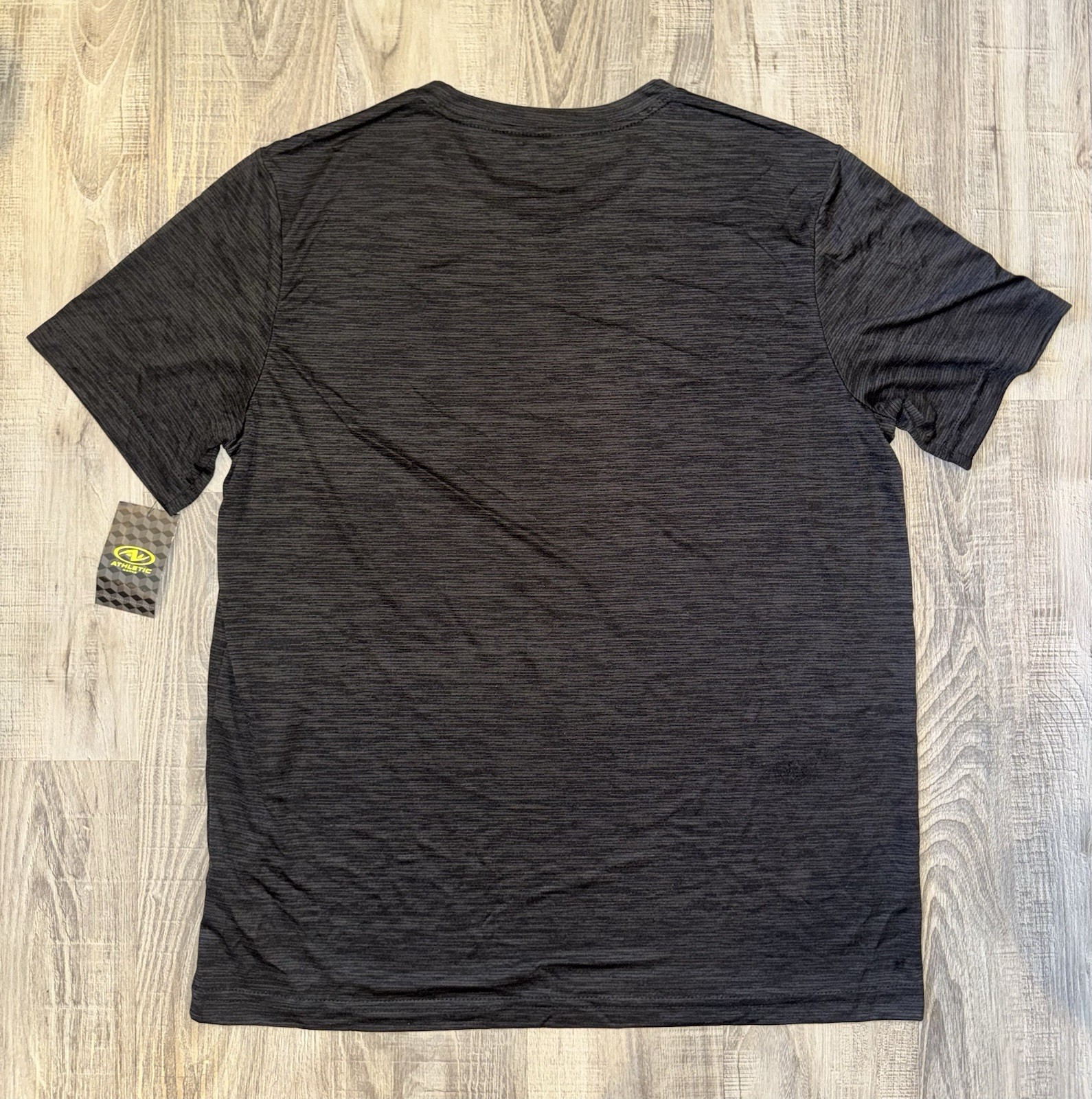 Athletic Works DriWorks Mens Large Black Heather Performance Shirt NWT gallery