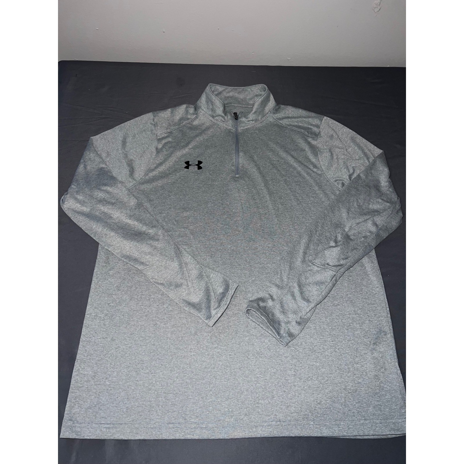 Under Armour Mens HeatGear Quarter Zip Pullover Gray Loose Fit Large LG G G gallery