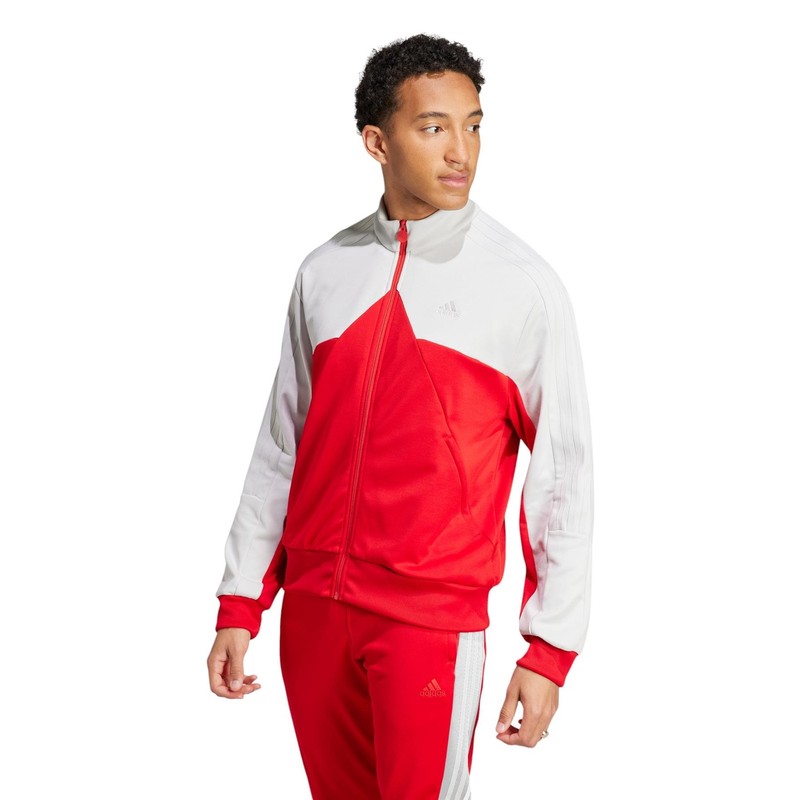 adidas MENS TIRO TRACK TOP RED WHITE JACKET FOOTBALL FULL ZIP RETRO SPORTS gallery