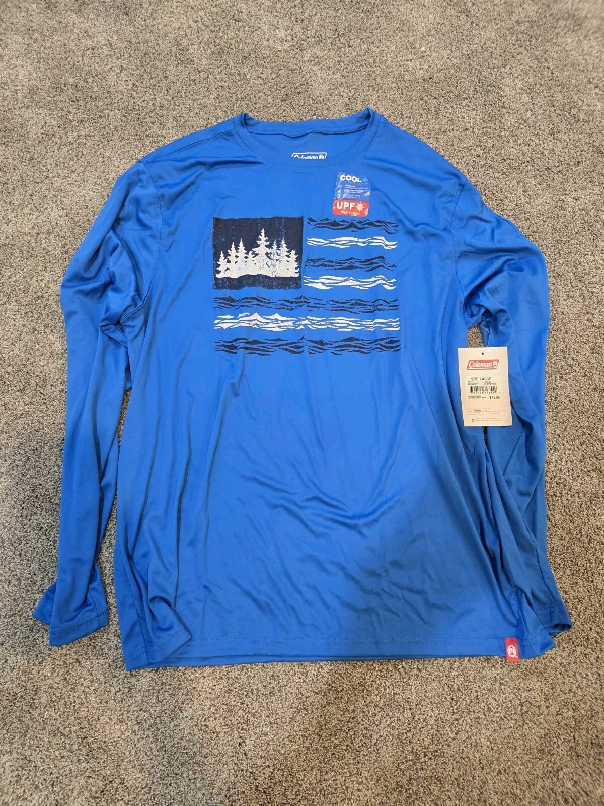 Coleman Mens Large Long Sleeve Shirt. Blue Color gallery