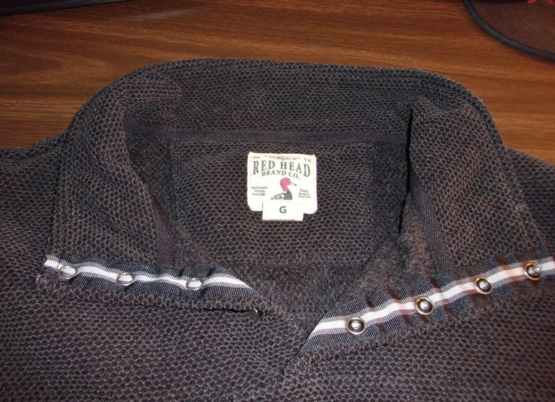 Redhead Pullover Shirt - Medium Weight Washed Out Black Snap Neckline - L gallery