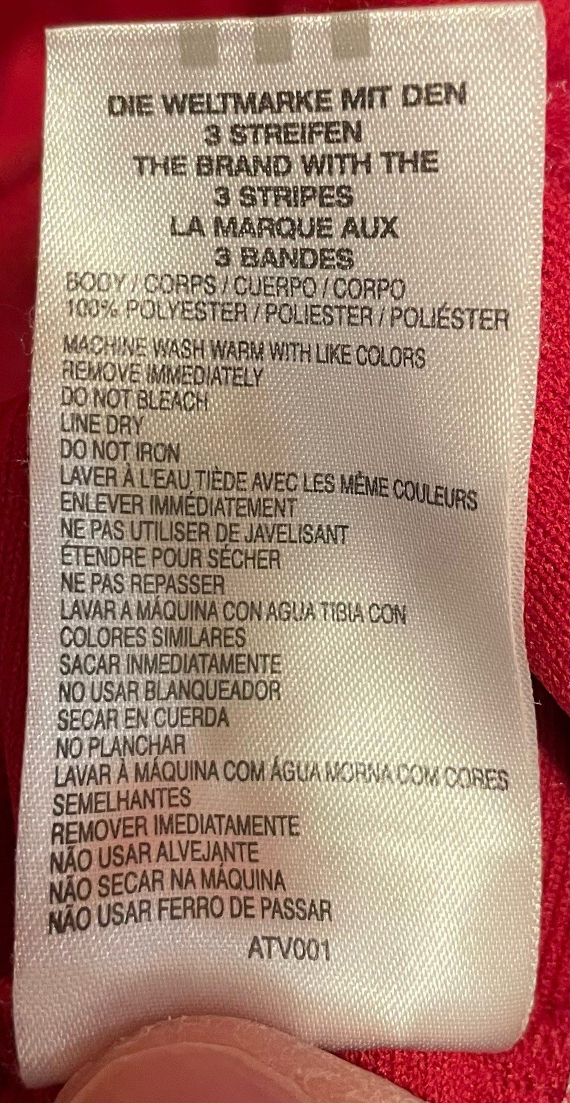 adidas Men’s 2XL Red/Black 3-Stripes Climacool Crew Neck Soccer Training Tee gallery
