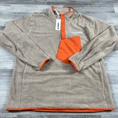 Adidas Men’s XL Terrex XPloric High Pile Snap Fleece Pullover Beige IN3107 NWT