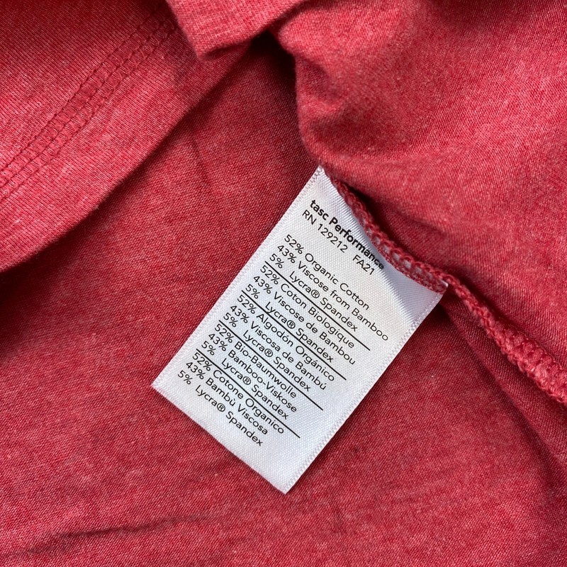 Tasc Performance Bamboo Shirt Large Red Golf Outdoor Fishing Hike Preppy Mens gallery