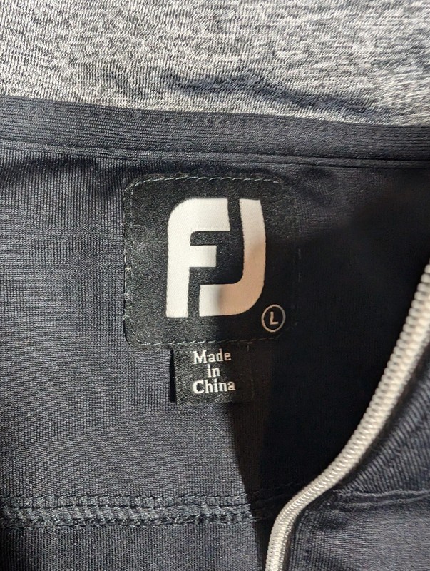 FootJoy Pullover Mens Large Black Pine Hollow Golf Club Half Zip Performance gallery