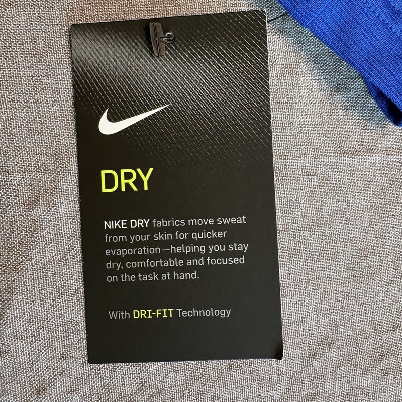 NWT Nike Men's Dri-FIT Training Short Sleeve Shirt Royal Blue Tee S gallery