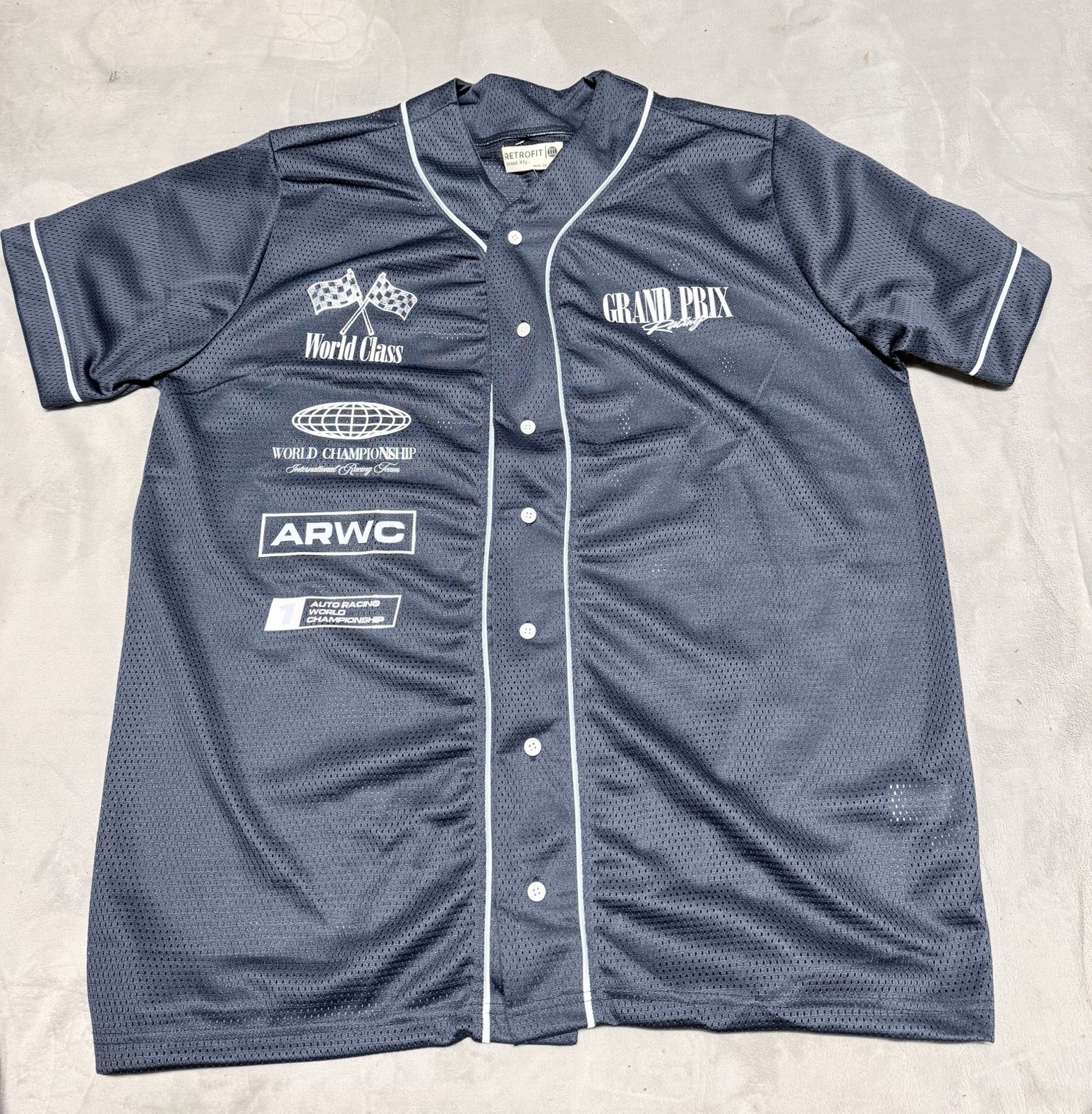 RETROFIT JERSEY WITH PRINT ,front And Back , Bottom Up Size Xxl Men gallery