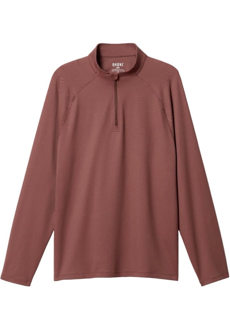 Rhone Session 1/4 Zip Pullover Maroon UPF 50+ Performance Golf Men’s Large