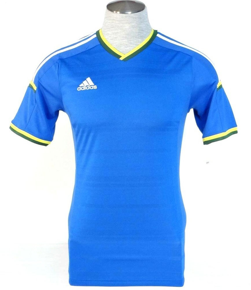 Adidas ClimaCool AdiZero Blue & White Condivo 14 Short Sleeve Jersey Men's NWT