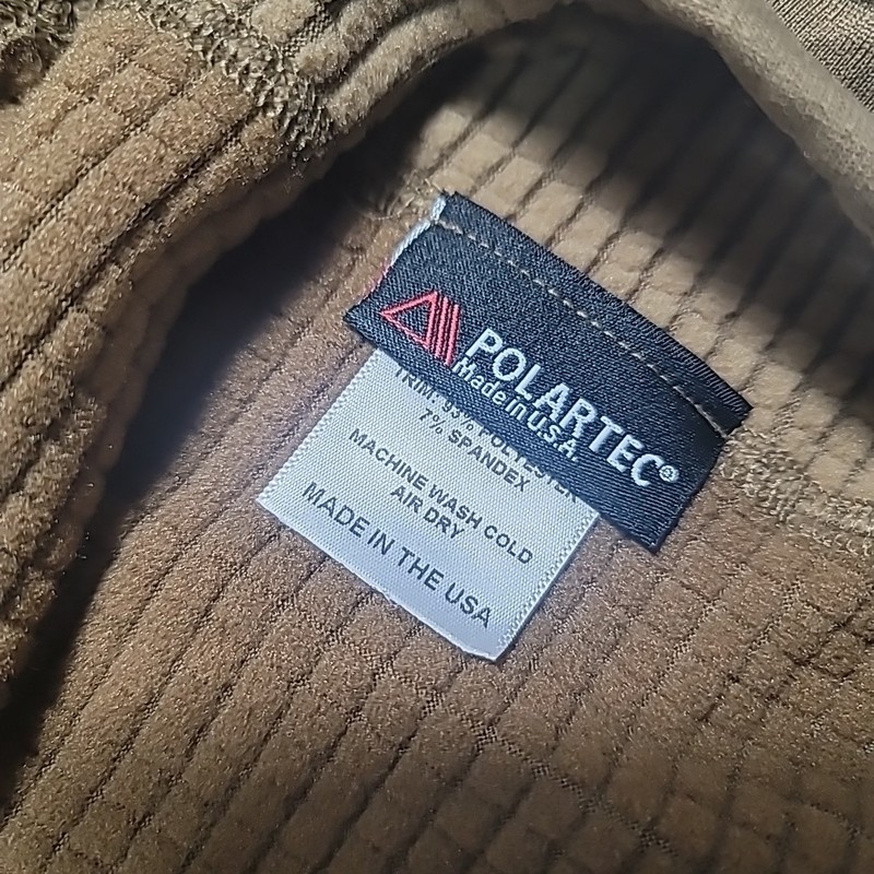 Beyond Clothing 1/4 Zip Pullover Men's XL Polartec Fleece Midlayer Military gallery