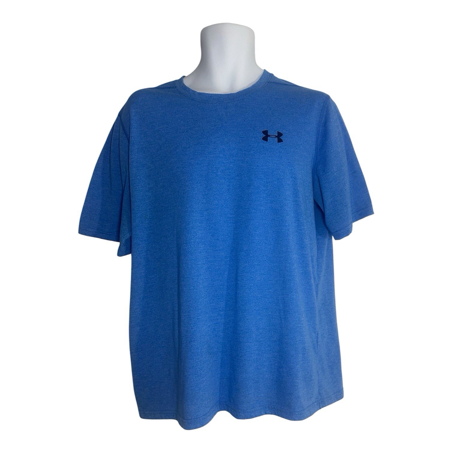 Under Armour Thread Borne Heat Gear Blue T Shirt Men’s Large Loose Fit UA Logo gallery