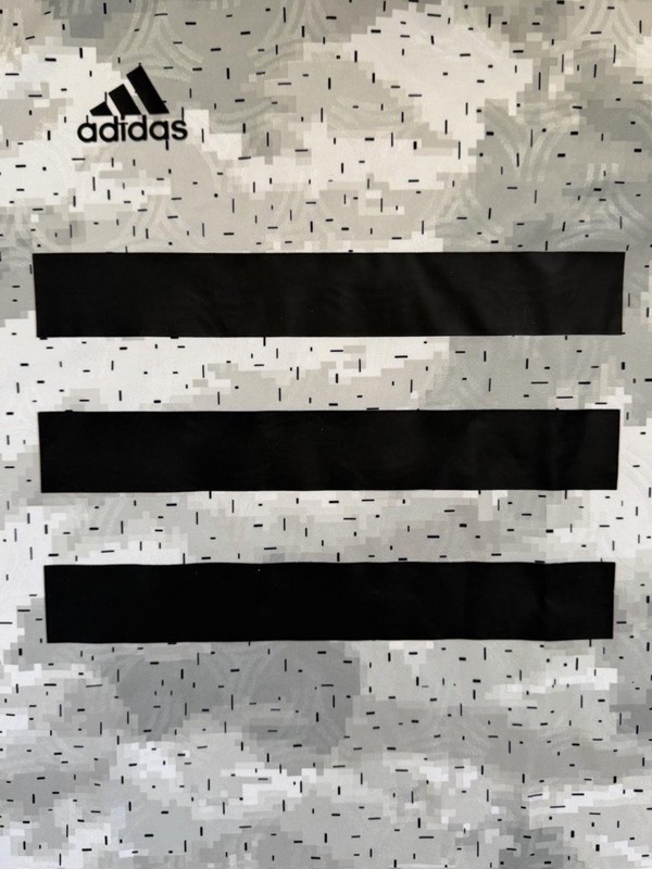 adidas Men’s V-Neck Activewear Tee Gray/Black Camo Logo M gallery