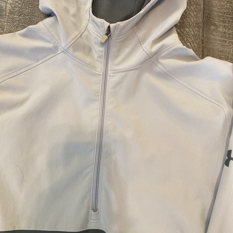 Under Armour Threadborne Hooded Jacket Mens 1/4 Zip Small Quick Dry Gray gallery