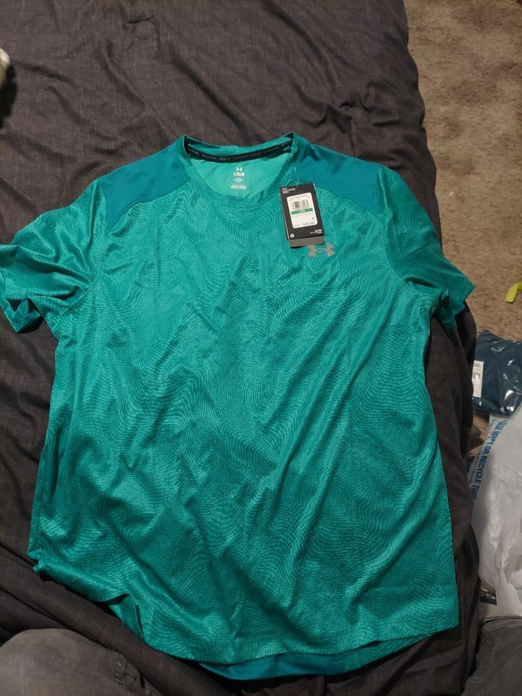 Under Armour COOLSWITCH Printed Short-Sleeved T-Shirt Run Birdie Green size L