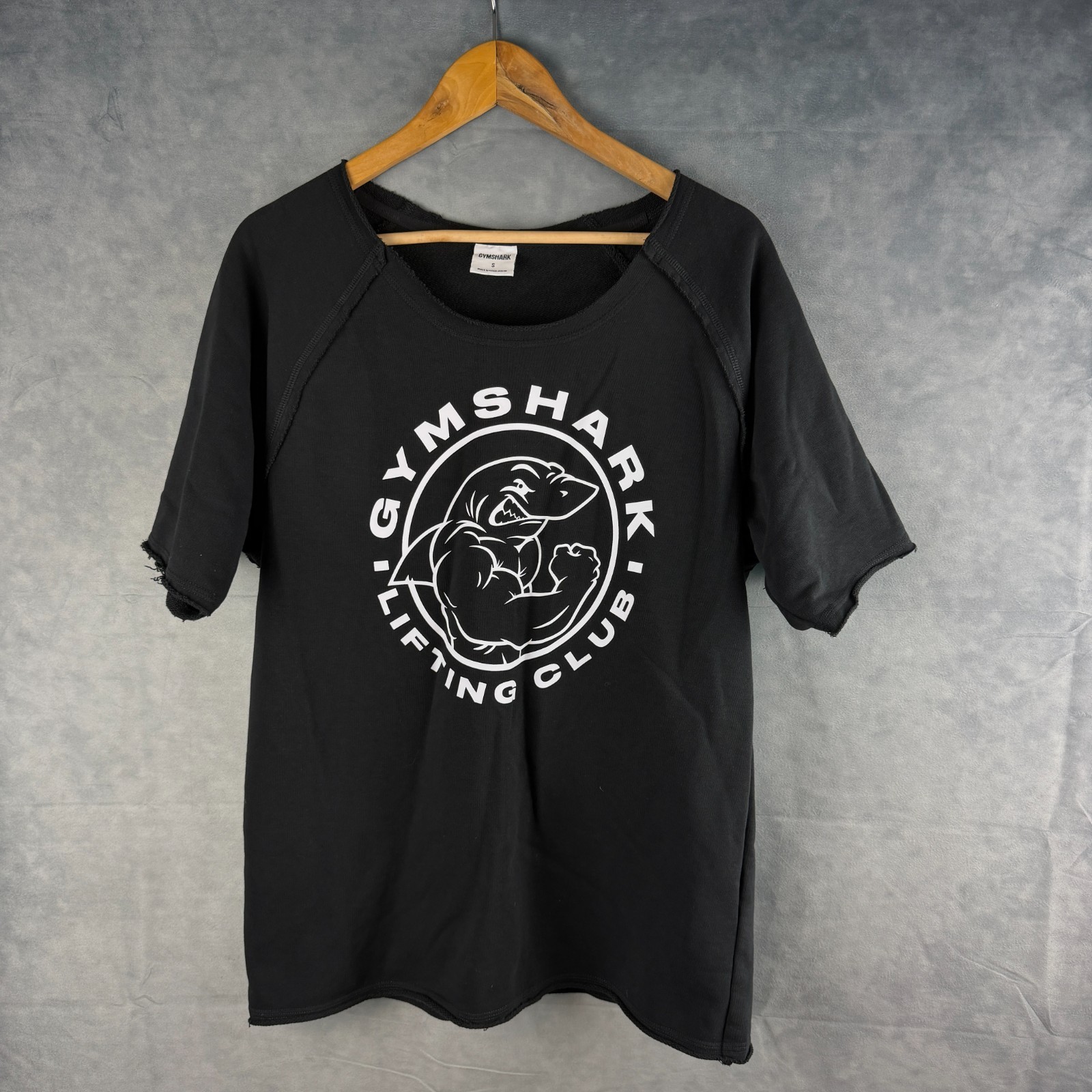 Gymshark Shirt Mens Small Legacy Rag Top Fitness Lifting Oversized Black gallery