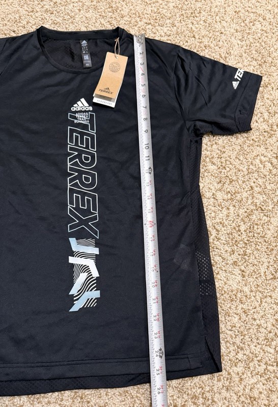 Adidas Terrex Short Sleeve Agravic Trail Running Shirt Black Size XS gallery