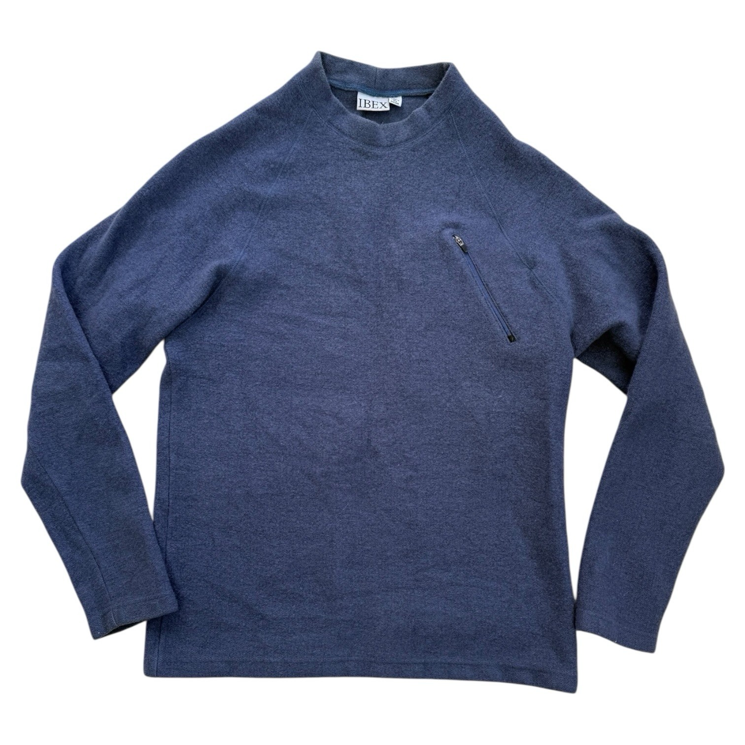 Vintage IBEX Merino Wool Shak Pullover Shirt Slate Blue New Zealand M/L gallery