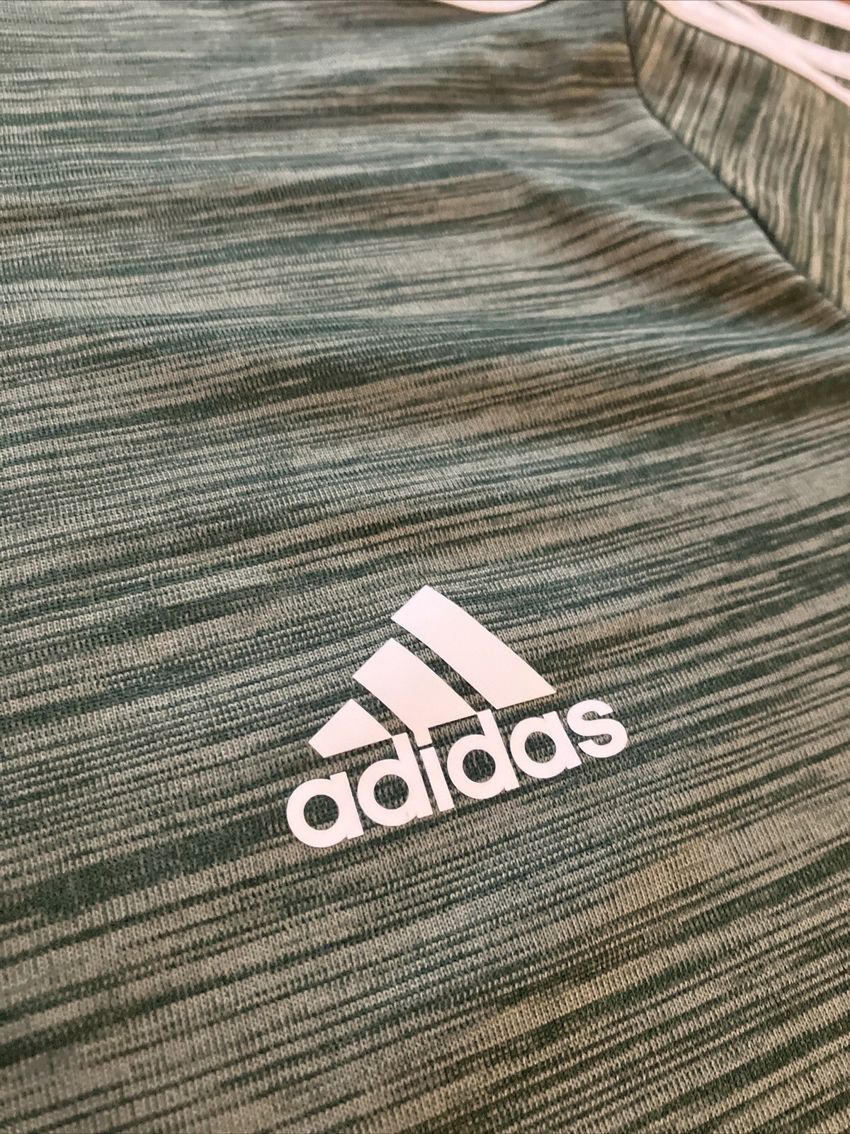 Adidas Mens Prime Green Aeroready Climacool Tech Dri-Fit T-Shirt Crew XL gallery