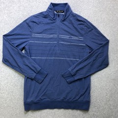 Travis Mathew Pullover Men’s Small Blue Golf Performance Pocket Quarter Zip
