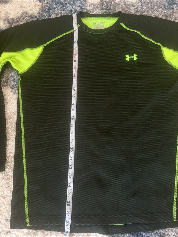 Under Armour Fitted Cold Gear Infrared Long Sleeve Shirt Mens XL Green Thermal gallery