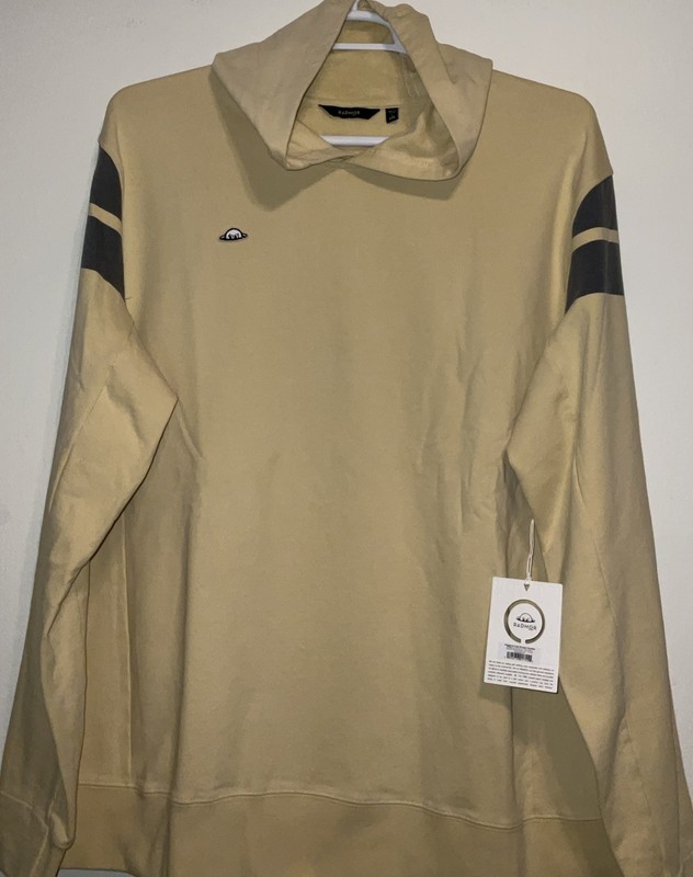 RADMOR GOLF HIGGINS CAP STRIPE WHEAT FRENCH TERRY PULLOVER HOODIE 2XL NWT gallery