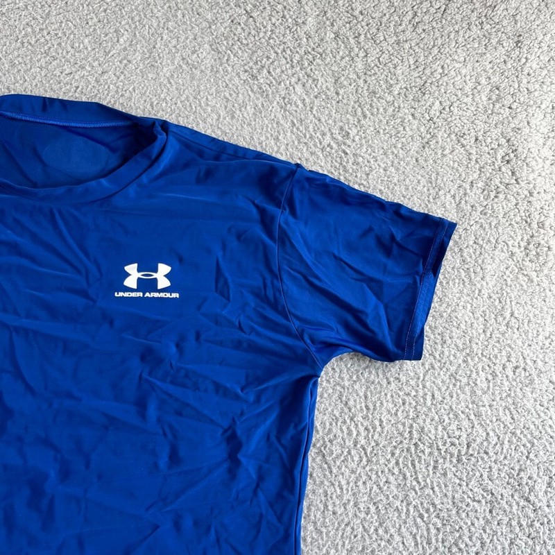Vintage Under Armour Shirt Mens Extra Large Blue Compression Top Athletic USA gallery
