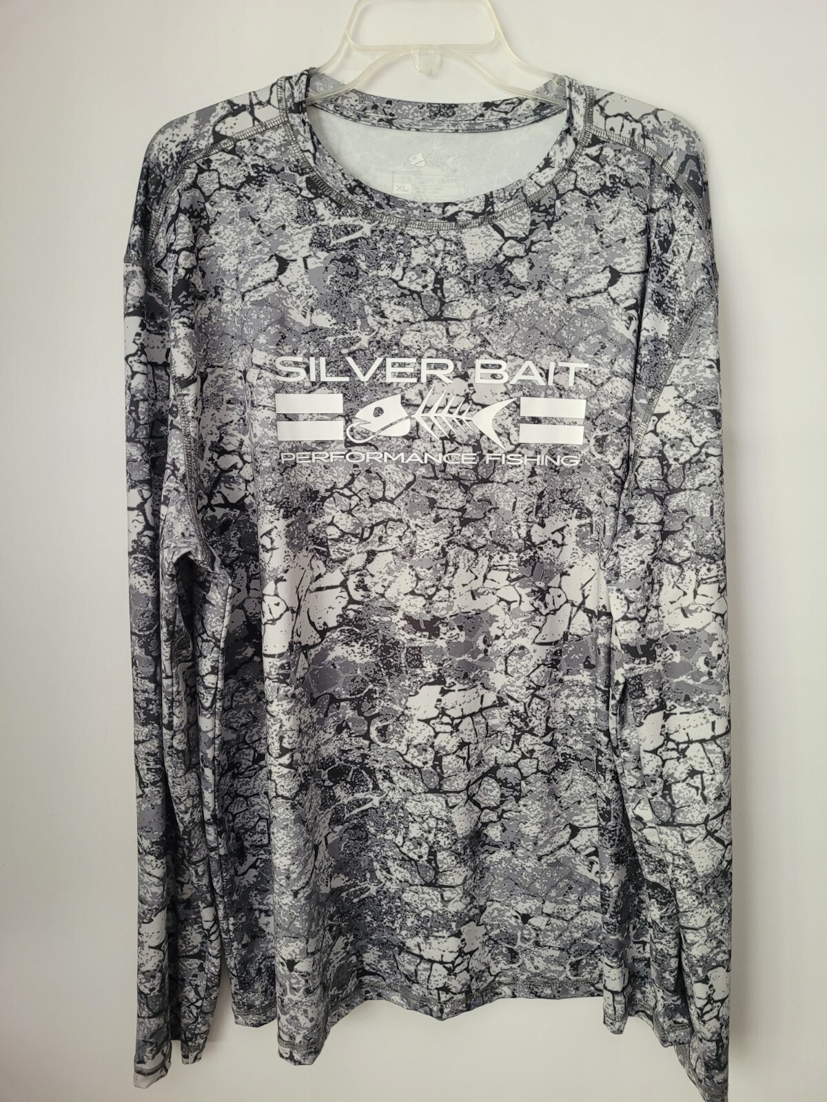 Silver Bait Sz XL Fishing Outdoor Pullover Long Sleeve Excellent Gray Camo gallery