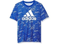 adidas Men’s Essentials All Over Print Tee Royal Blue White T-Shirt New in Pkg.