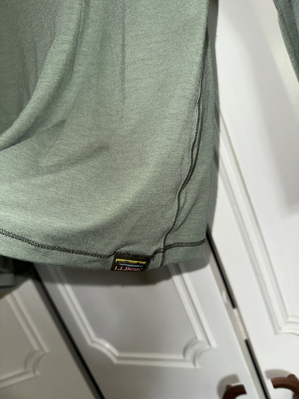 LL Bean Everyday SunSmart Pullover Mens Medium Sea Green 1/4 Zip UPF Shirt gallery