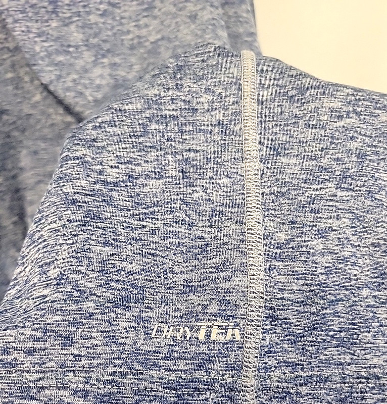Tek Gear Dry Tek Men's Active Wear Top XXL Tall Long Sleeve 1/4 Zip Heather Blue gallery