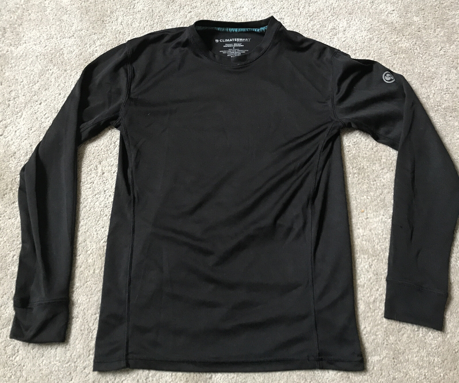 CLIMATESMART Mens Nano Mesh Lightweight Long Sleeve Crew Baselayer Top Shirt S gallery