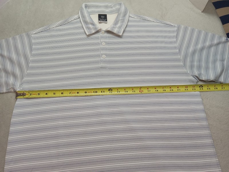 Nike Golf Sphere Dry Polo 3 Button Short Sleeve Shirt Mens Sz XL Striped gallery