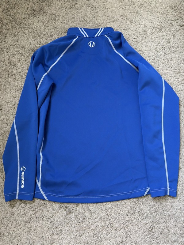 Sunice Pullover Mens Large Alum Thermal 1/2 Zip Golf Outdoors Hiking Blue gallery
