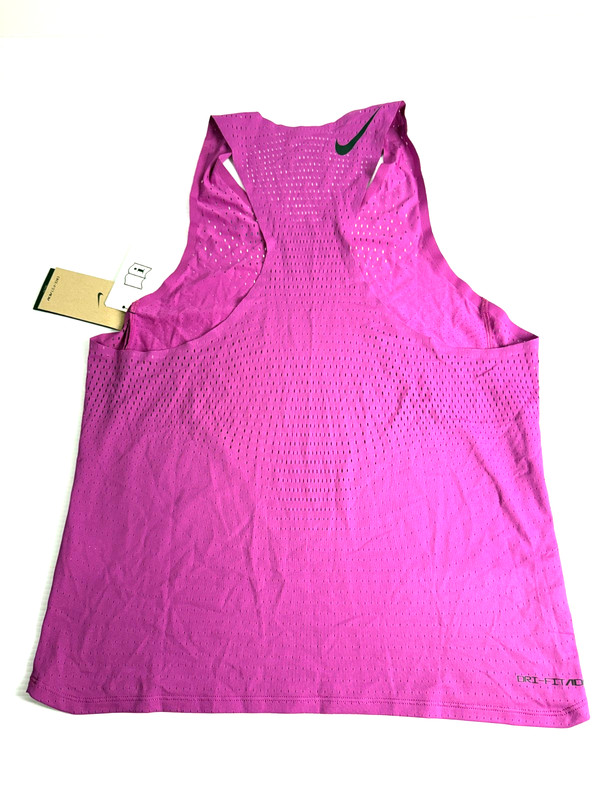 Nike AeroSwift Dri-FIT ADV Running Singlet Fuchsia Men's Size Medium FN4231-518 gallery
